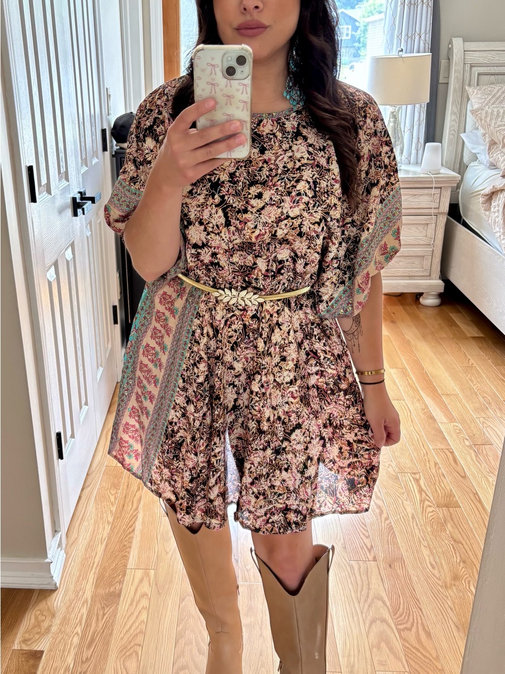 NWT silk bohemian beachy dress